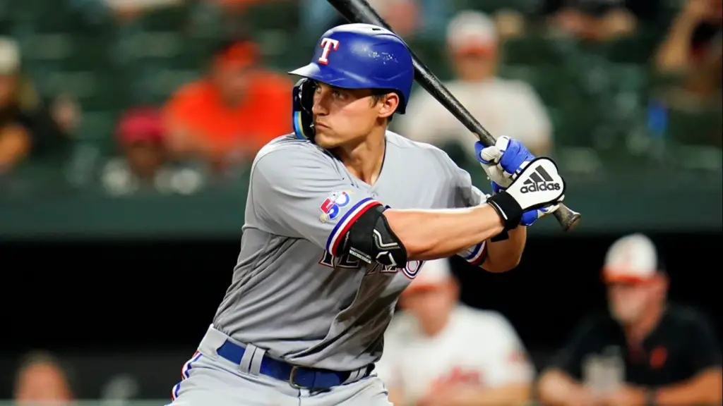 Texas Rangers' Corey Seager waiting for a pitch to hit