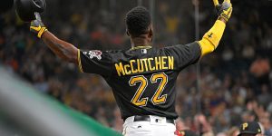 Pittsburgh Pirates Franchise Icon Andrew McCutchen Celebrates With Fans